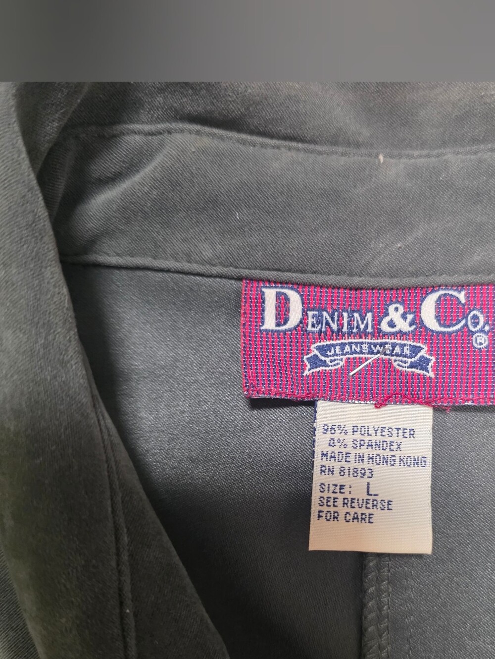 Denim&Co Olive Green Utility Jacket with Drawstring Waist (Size : Large ) - Picture 5 of 6